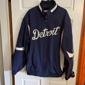 Majestic MLB Detroit Tigers Long Sleeve Full Zip Insulated Jacket Size 3XL